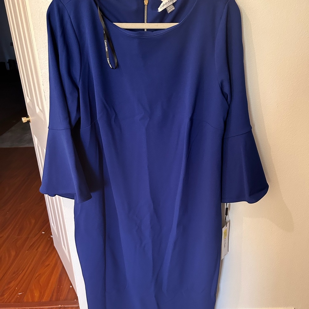 Calvin Klein Royal Blue Long Sleeve Dress